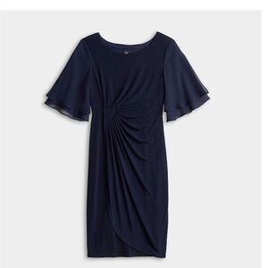 Studio Navy Blue Long-Sleeve Midi Dress
